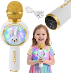Micrófono de karaoke inalámbrico para niños con altavoz IZOXIS – blanco