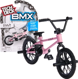 Tech Deck finger bike BMX CULT rosa con pegatinas