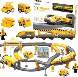 Woopie tren eléctrico con circuito – equipo de construcción, 92 piezas