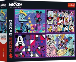 Puzle 4×250 piezas MICKEY MOUSE