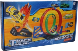 Pista con bucle y rampa de fuego 100 × 22 × 27 cm