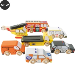 Le Toy Van set de vehículos de rescate con helicóptero