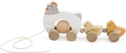 Gallinita de madera de arrastre con pollitos Viga PolarB
