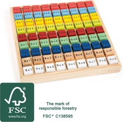 Small foot tabla de multiplicar educativa de madera