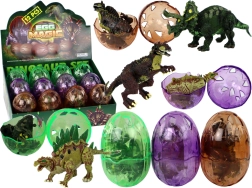 Huevo de dinosaurio con figura 9 cm, 3 colores