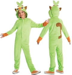 Disfraz infantil POKEMON Grookey verde kigurumi 4–6 años (109–126 cm)