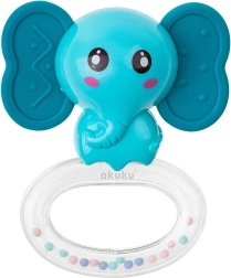 Mordedor de silicona con sonajero Akuku elefante