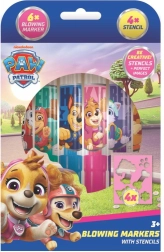 Rotuladores soplables con plantillas para niñas Paw Patrol, 6 uds.