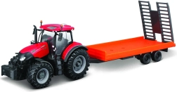 Tractor de granja Bburago con remolque 10 cm – CASE IH Optum CVX 300 con remolque de cama baja