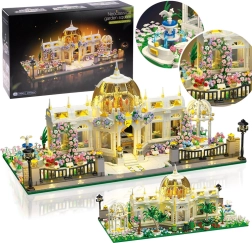 Set de construcción: Pabellón botánico neoclásico con iluminación LED, 2397 piezas
