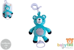 Osito de peluche con mecanismo musical de cuerda de 30 cm