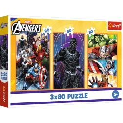 Puzle 3x80 Días de Acción - Disney Marvel Avengers