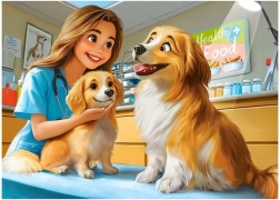 Puzzle Castorland Perritos en el veterinario 120 piezas