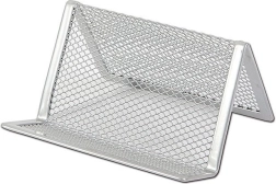 Soporte metálico para tarjetas de visita, plateado