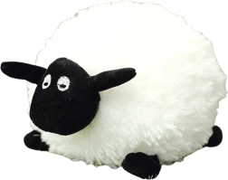 Ovejita de peluche con lana rizada blanca 20 cm