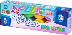 Pinturas témpera ASTRA pastel 12×20 ml, 2 neón