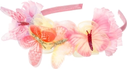 Diadema Souza Lilyanne con flores y mariposas