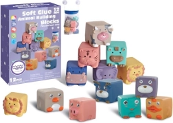 WOOPIE cubos sensoriales infantiles y rompecabezas de animales 12 uds