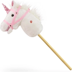 Caballito con palo unicornio Milly Mally blanco - 1 pieza
