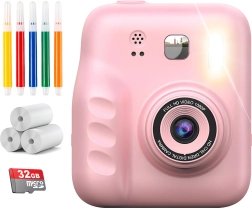 Cámara digital infantil con impresión instantánea Renew Force rosa