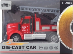 Modelo metálico de camión de bomberos