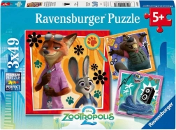 Puzzle RAVENSBURGER Zootropolis: Ciudad animal 3×49 piezas