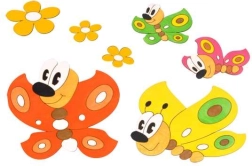 Decoración de madera Mariposas y Flores