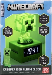 Despertador Minecraft creeper con luz nocturna 16 cm