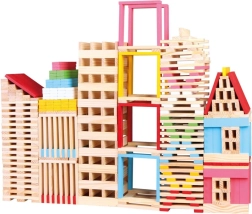 Juego de construcción de madera ciudad Bino