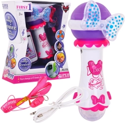 Micrófono de karaoke infantil con efectos de voz y MP3 – Rosa