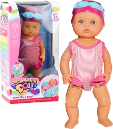 Muñeca flotante para el baño con traje de baño rosa