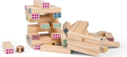 Torre numérica gigante – juego de equilibrio de madera para niños y adultos