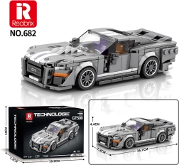 Set de construcción coche deportivo gris 476 piezas