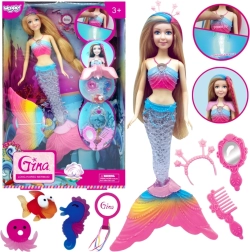 Woopie muñeca sirena Gina mágica arcoíris con accesorios