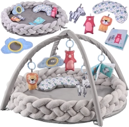 Manta de juegos infantil con arco, juguetes y protector tejido