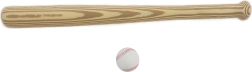 Bate de béisbol con pelota 59,5 cm