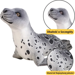 Foca de Peluche Suave Gris 37 cm