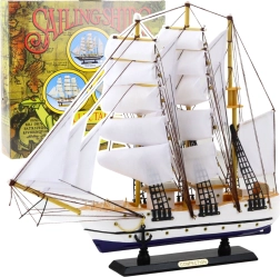 Modelo decorativo de velero fragata blanco