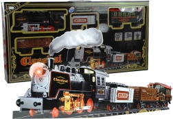 Gran tren eléctrico con vagones y efectos