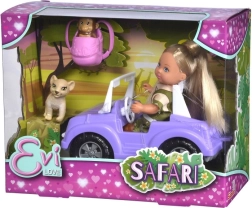 Muñeca Evička Safari con coche