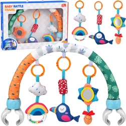 Arco de juegos con sonajeros para cochecito, silla de coche y hamaca