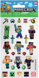 Pegatinas reutilizables de Minecraft – 25 unidades