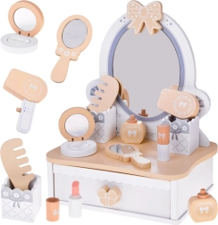 Tocador de madera para niños con accesorios