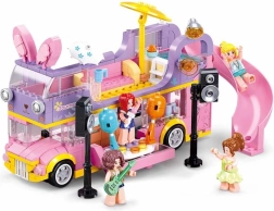 Sluban rock autobús vivienda musical de dos pisos set de construcción