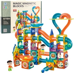 Bloques de construcción magnéticos con pista de canicas 188 pcs MAGIC MAGNETIC BLOCKS