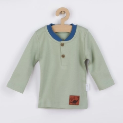 Camiseta infantil de algodón con manga larga Nicol Ivo, verde