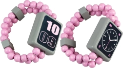 Reloj de madera de doble cara – rosa