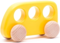 Autobús amarillo de madera para niños