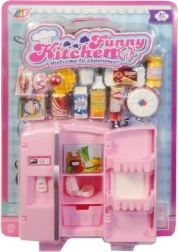 Accesorios para muñecas – nevera con utensilios de cocina