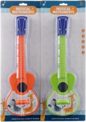 Guitarra infantil de plástico con animalitos 40 cm